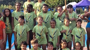 Algunes de les imatges que ha deixat la temporada de natació 2024. David Moner.