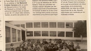 Notícia publicada a 'L'Esquerda de la Bastida' sobre la Festa de l'Esport de l'any 2009