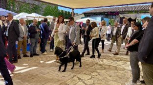 Sònia Martínez amb el també diputat al Parlament Isaac Padrós