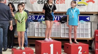 Algunes de les imatges que va deixar la jornada de lliga de natació celebrada a Roses