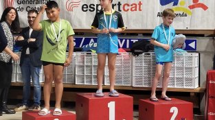 Algunes de les imatges que va deixar la jornada de lliga de natació celebrada a Roses