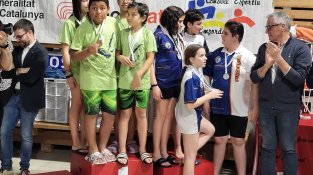 Algunes de les imatges que va deixar la jornada de lliga de natació celebrada a Roses