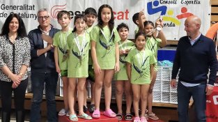 Algunes de les imatges que va deixar la jornada de lliga de natació celebrada a Roses