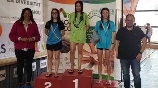 Algunes de les imatges que ha deixat l'actuació del Club ACEJ Natació La Jonquera a Palafrugell