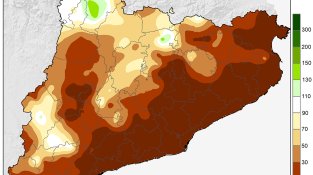 Diferència climàtica de precipitacions el mes de juny a Catalunya