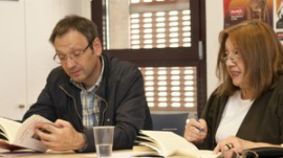 Jordi Font, a l'esquerra de la imatge en una imatge d'arxiu.