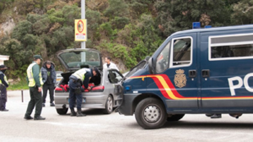 Imatge d'arxiu d'un control policial al Portús