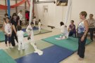 Demostració d’activitats de circ a l’escola