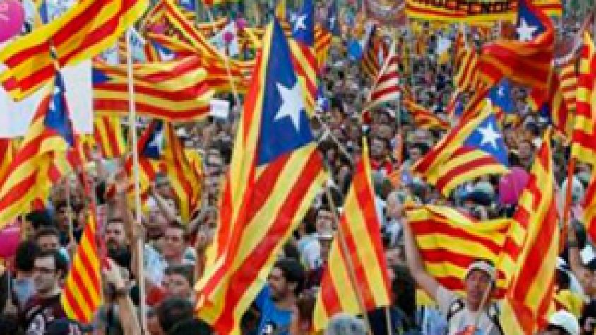 Estelades a la manifestació del 10 de juliol de 2010 a Barcelona