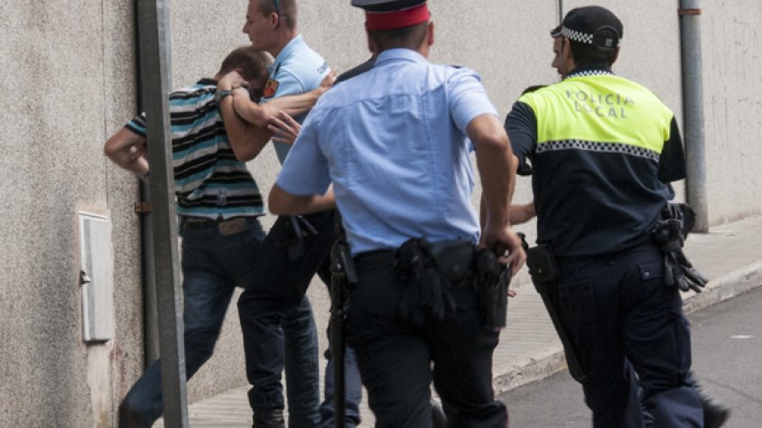 El detingut al Portús per part de la Gendarmeria francesa, Policia local i Mossos d'esquadra