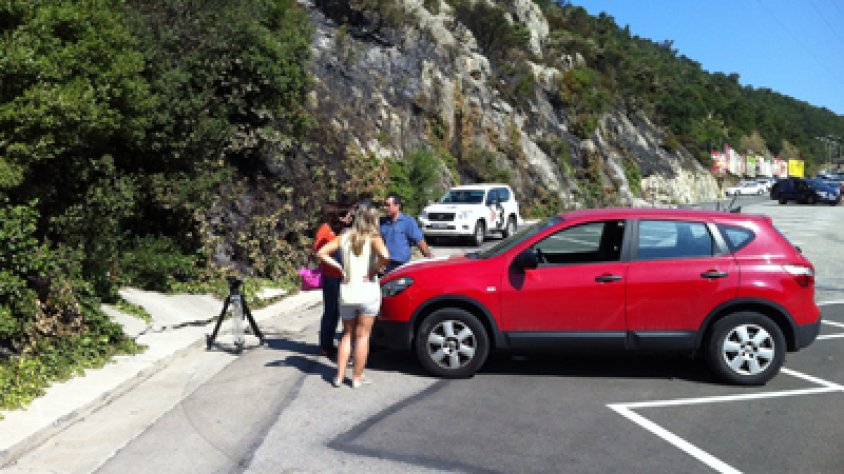 Aparcament del Portús, on va començar l'incendi.