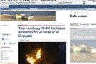L'incendi de la Jonquera comentat despectivament per lectors d'El Mundo i ABC