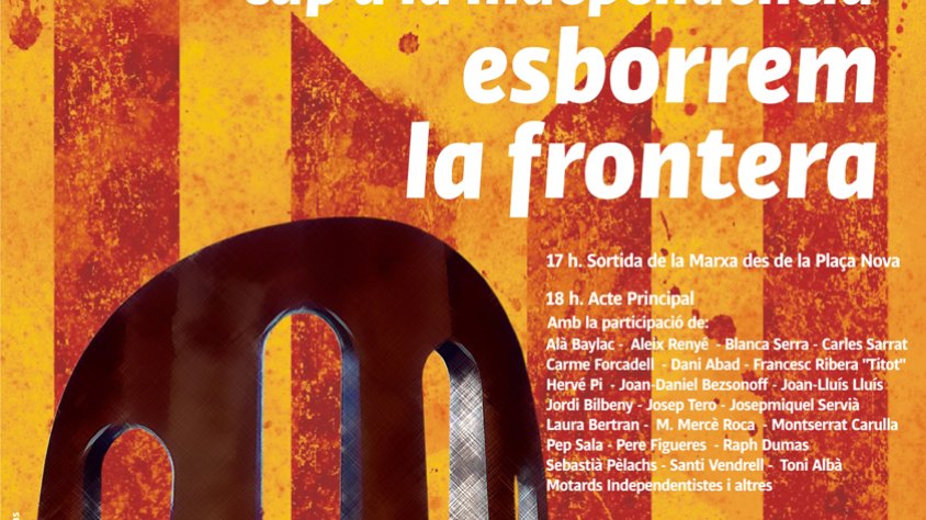 Reproducció del cartell de l'ANC per a la Marxa que acollirà la Jonquera el 19 d'agost