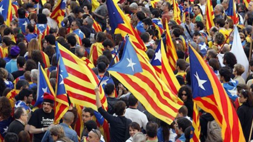 Estelades en un acte independentista