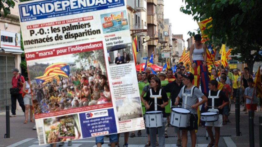 Portada de L'Independant de Perpinyà aquest dilluns
