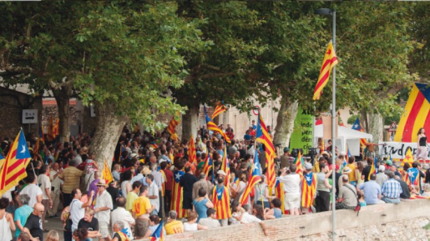 Aspecte general de la plaça Nova el diumenge 19 d’agost