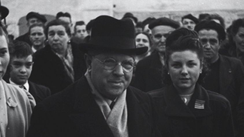 Festa dels refugiats en honor a Pau Casals, 1946.