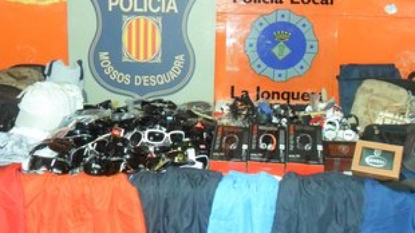 Material comisat a la zona de la Jonquera