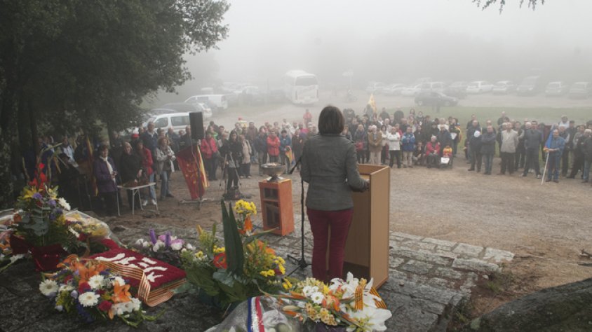 Fotografia d'ahr diumenge a Coll de Manrella durant l'homenatge al president Lluis Companys