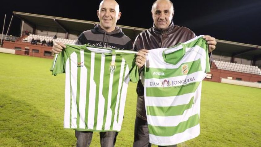 Nacho Castro i Manel Cabezos, tècnics del Peralada i la Jonquera