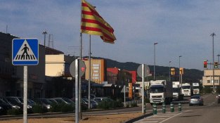 Captura actual de la mateixa zona, entrada nord de la Jonquera