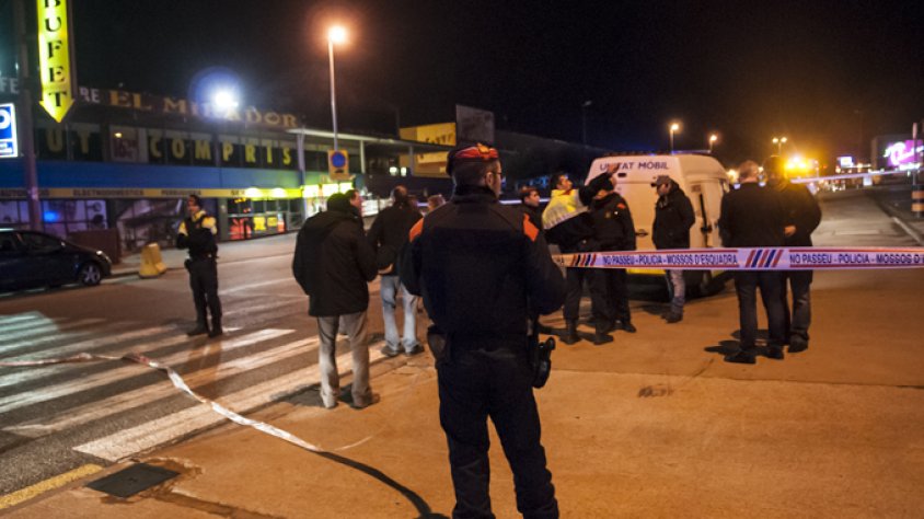 Entrada al Polígon Mas Morató ahir al vespre