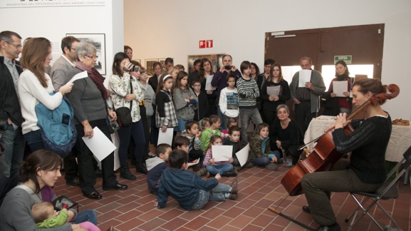 Activitat conjunta del MUME i l’Escola de Música de la Jonquera el 29 de desembre.