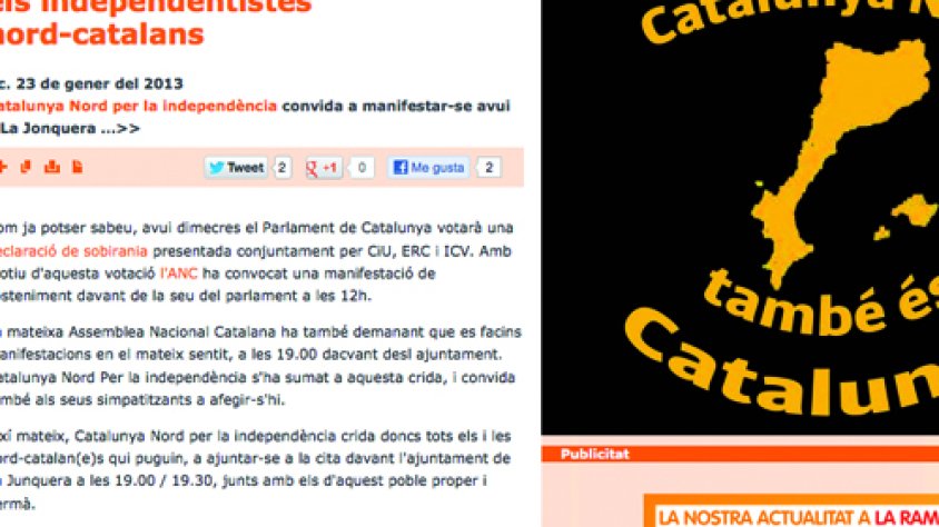 Captura de pantalla del web Vilaweb