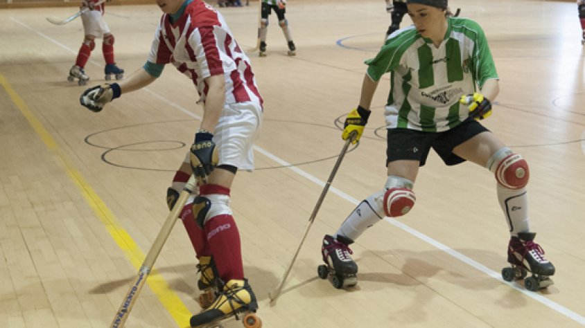 Partit d'hoquei femeni que va enfrontar les noies del CP Jonquerenc amb l'equip femení de Manresa