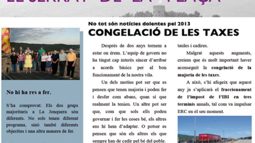 Full informatiu del Grup municipal d'ERC