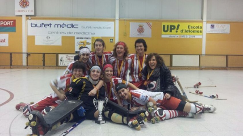 Ariadna Cabezas i Judith Carreras celebrant la Copa Generalitat