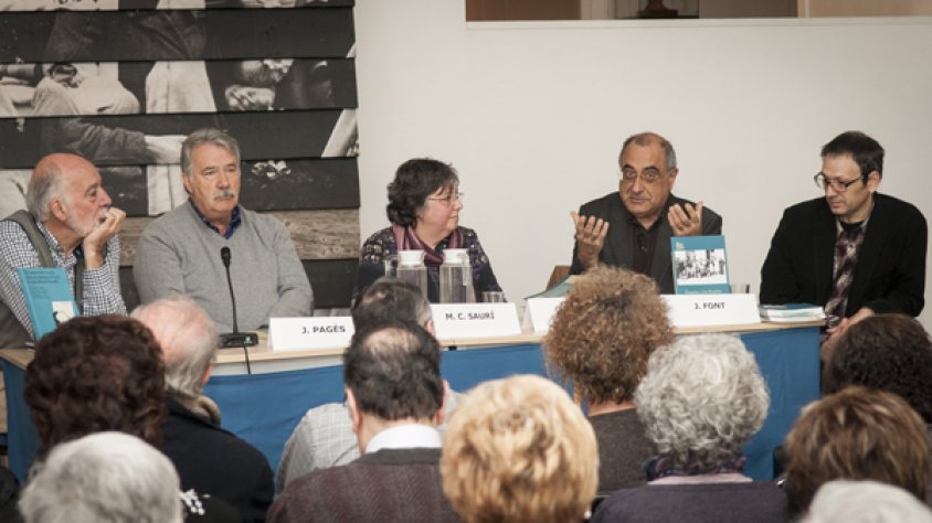 Taula presidencial a la presentació dels llibres al MUME