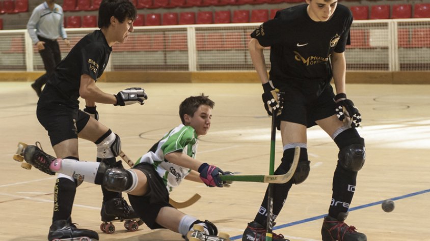 Partit d'hoquei patins infantils entre el CP Jonquerenc i Blanes HC