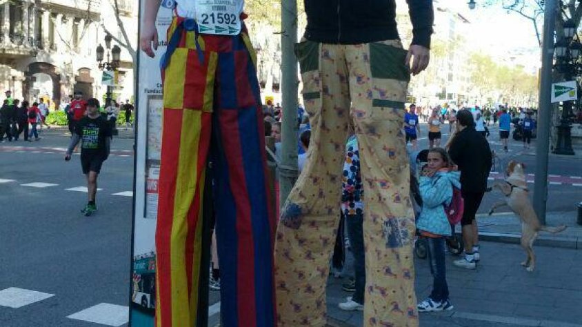 Els Xanquers de l'Albera, de la JOnquera, a la cursa del Corte Inglés de Barcelona