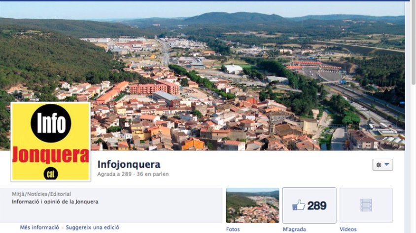 Captura de pantalla del canal d'Infojonquera a Facebook