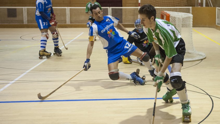 Partit d'hoquei patins, seniors, d'aquest cap de setmana entre el Jonquerenc i el Cassanenc