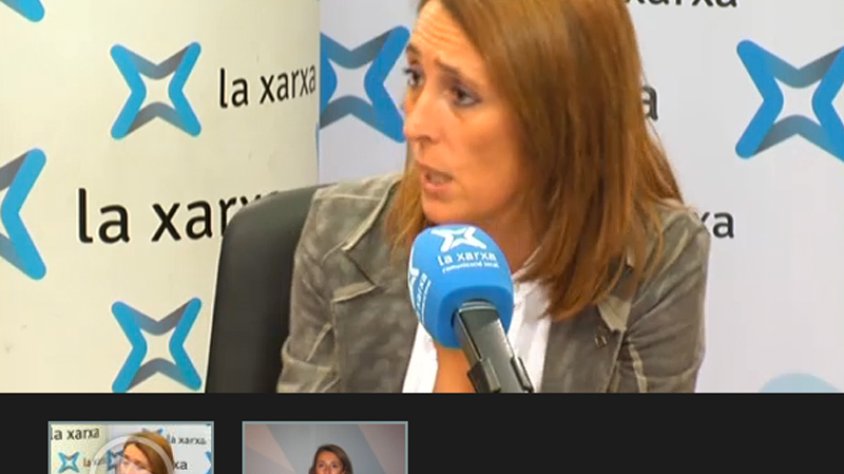 Un moment de l'entrevista a l'alcaldessa