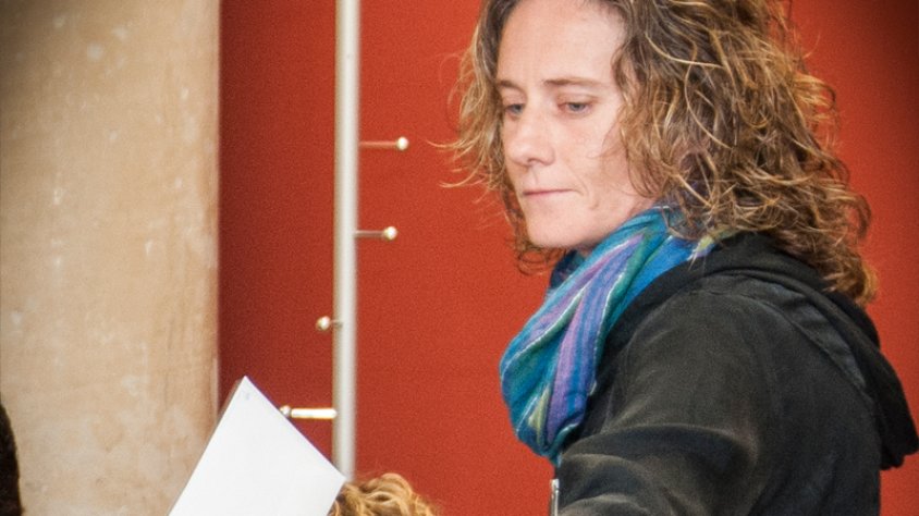 Judith Carreras en una imatge capatada a les eleccions municipals de 2011