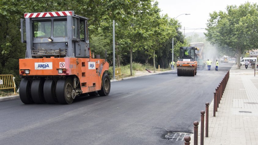 Asfaltat del carrer Pau Casals la setmana passada