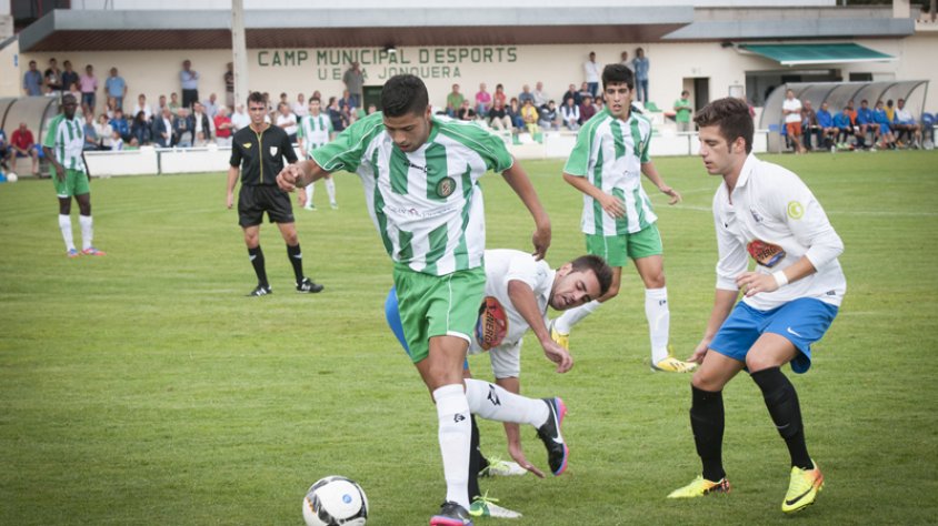 Una imatge del partit entre la Jonquera i el Granollers