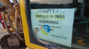 Una de les màquines que treballen en el soterrament