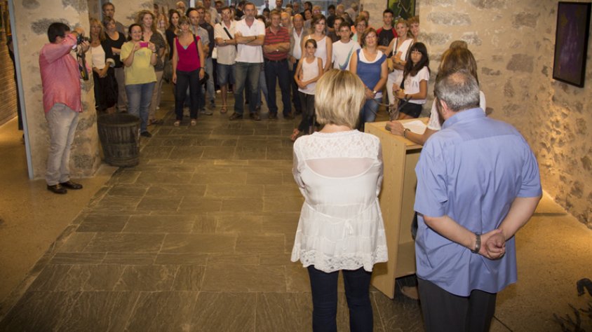 L'acte d'inauguració de l'exposició va comptar amb molt de públic