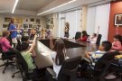 Alumnes del CEIP Josep Peñuelas del Río van visitar ahir l'ajuntament de la Jonquera