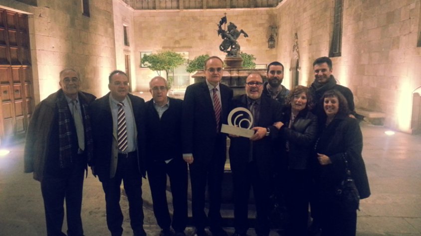 L'Actual Junta de l'ACPC i alguns del seus presidents, al pati dels tarongers del Palau de la Generalitat després de rebre un dels premis de comunicació nacional. Ivan Sanz és membre vocal a l'actual Junta de l''Associació