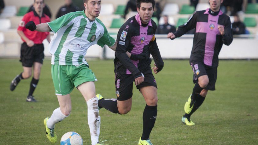 Una imatge del partit d'aquest cap de setmana contra el Sabadell B