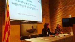 L'alcadessa de la Jonquera, Sònia Martínez, en el moment d'inaugurar les jornades