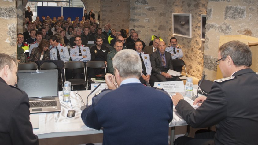 Una imatge de la Jornada que avui s'està desenvolupant als baixos de Can Laporta