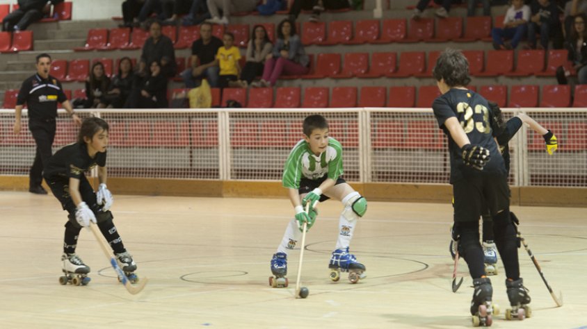 Una imatge del partit dels infantils del CP Jonquerenc