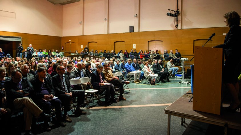 Un moment de la jornada commemorativa a La Societat de la Jonquera