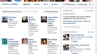 Captura de pantalla del grup "Si ets de la Jonquera a Facebook"